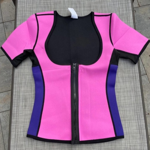 Sweat Shaper Vest with Cap Sleeves, Zipper, New, Size XS - Picture 1 of 4